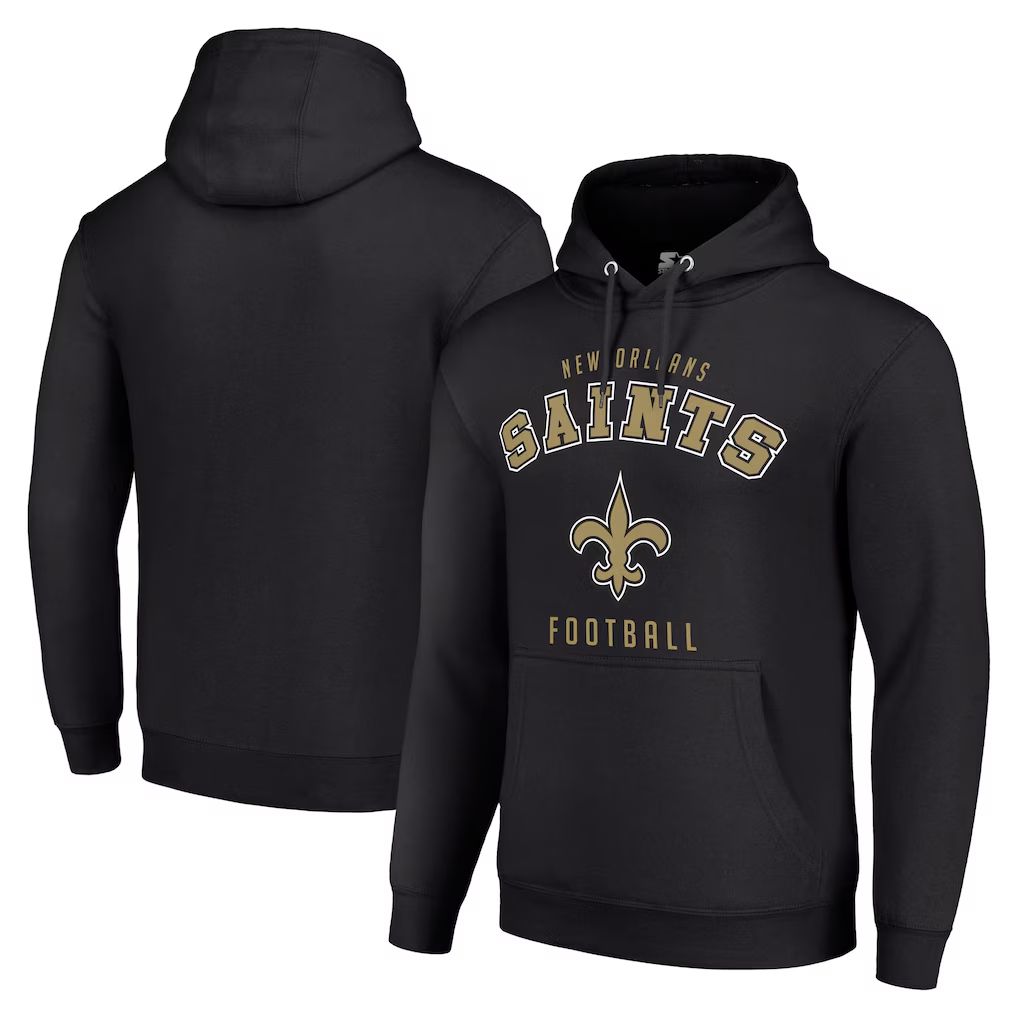Men 2026 NFL New Orleans Saints black Hoodie hooded style 02